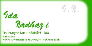 ida nadhazi business card